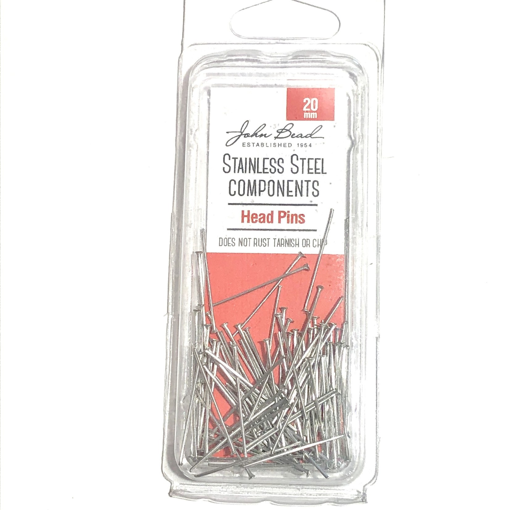 Stainless Steel Head Pins 20mm 100pcs
