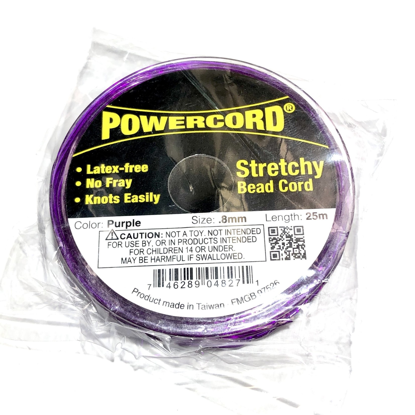 POWERCORD Stretch Cord Purple .8mm @ 75ft/pkg