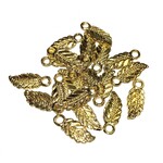 Gold Plated 18mm Feather Charm 40pcs