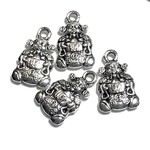 Tibetan Silver Alloy 18mm Chines God of Fortune Charm 12pcs