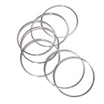 Platinum Plated Brass Rings 30x1mm 18pcs