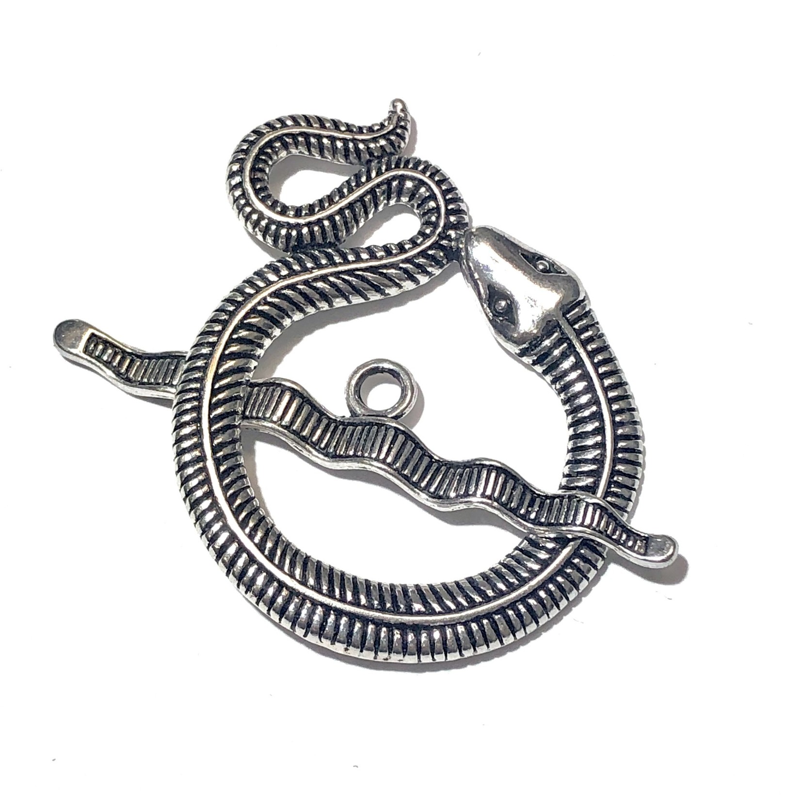 Tibetan SIlver Alloy 46mm Snake Toggle Clasp