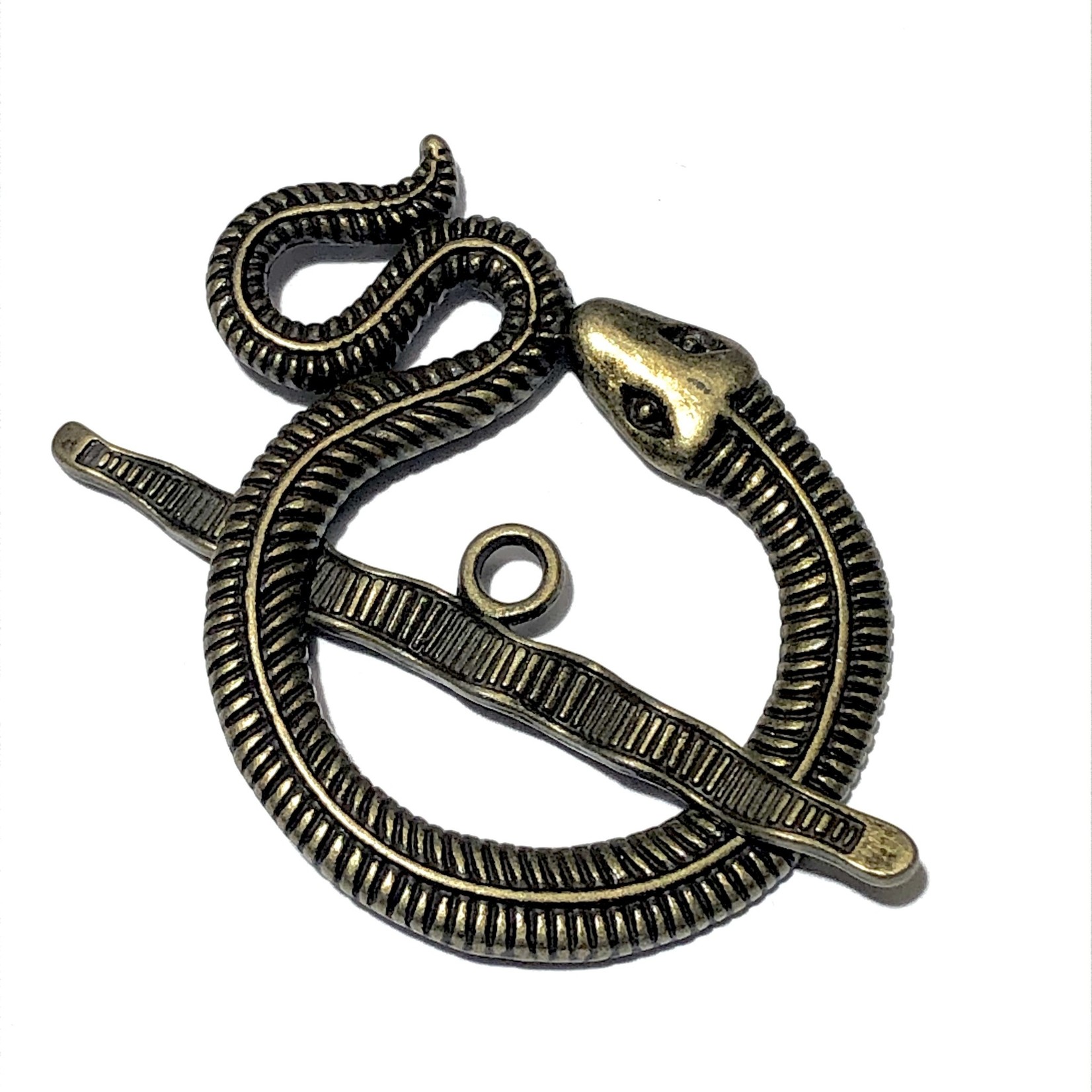 Tibetan Bronze Alloy 46mm Snake Toggle Clasp