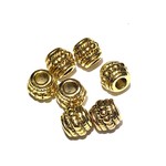 Tibetan Gold Alloy 8mm Spacer Bead 24pcs