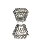 CZ Silver 38x20mm Fold Over CLASP