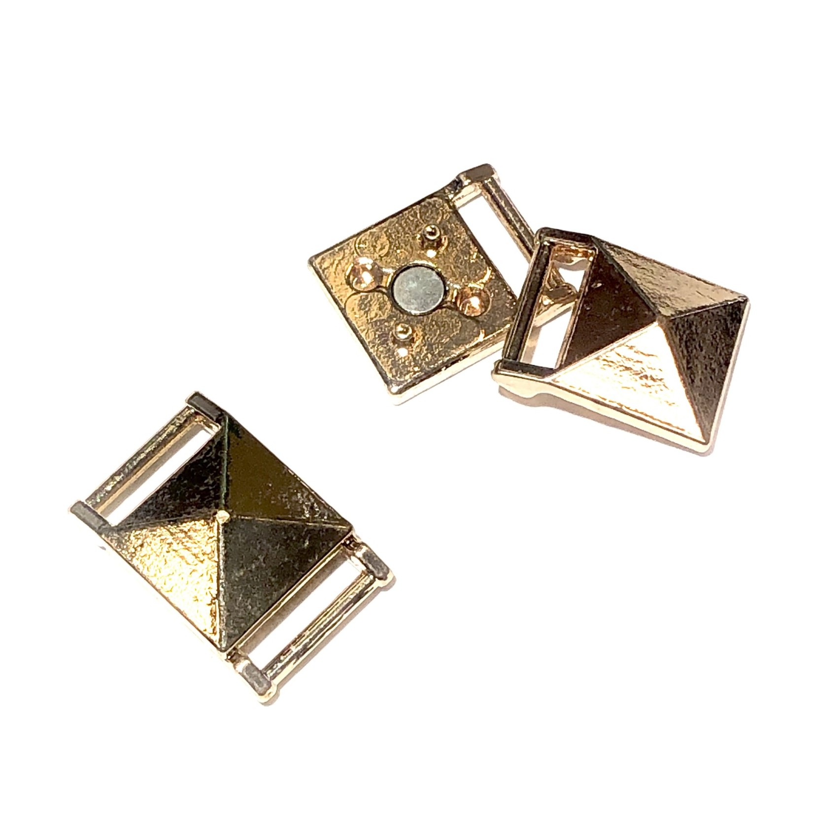 Gold Plated Pyramid Magnetic CLASP 21x14mm 2pc
