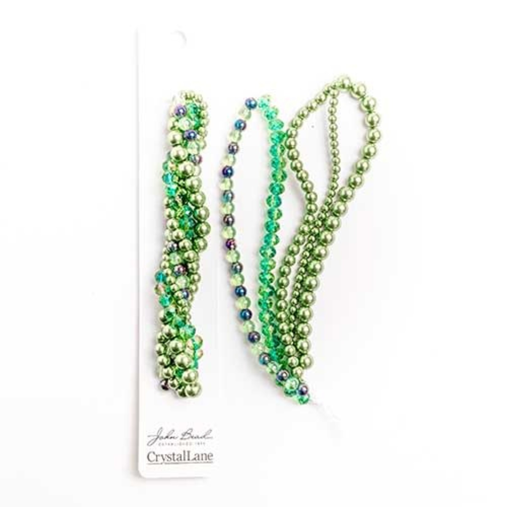 Crystal Lane Twisted Bead Strands Green Hydrangea