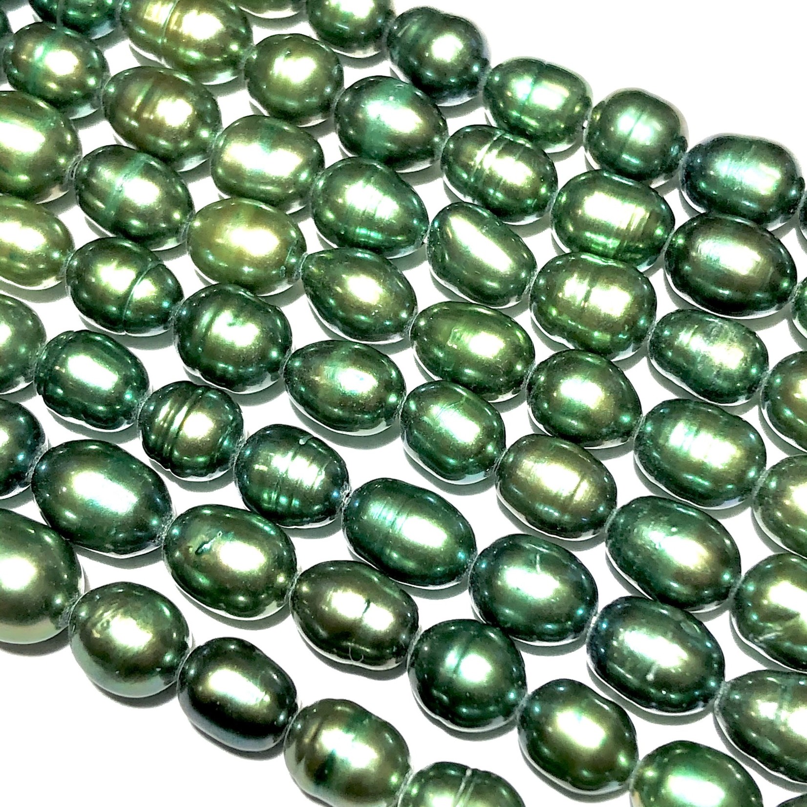 FRESH WATER PEARL Dyed Forest Green 7mm