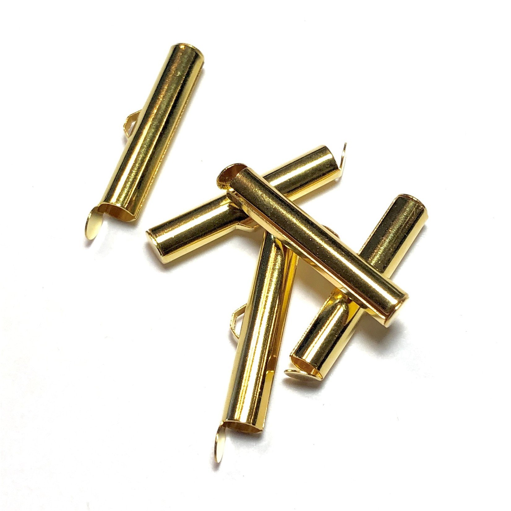 Gold Plated Slide End Clasp 26mm 12pcs