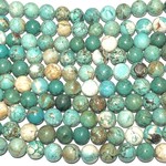 Magnesite Variegated Dyed Turquoise 10mm Round