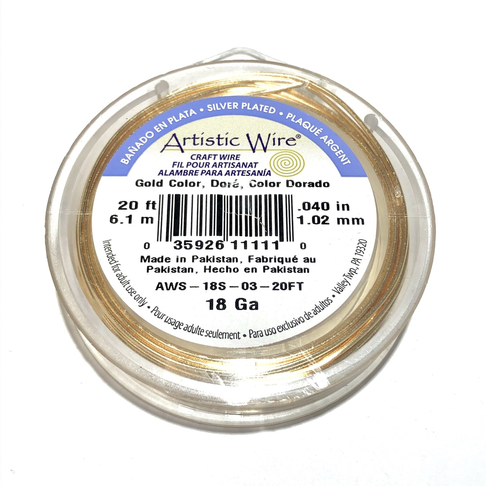 Artistic Wire Gold Colour 18Ga 20ft