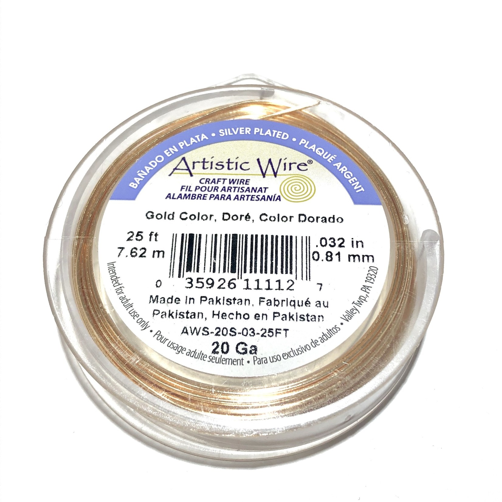 Artistic Wire Gold Colour 20Ga 25ft