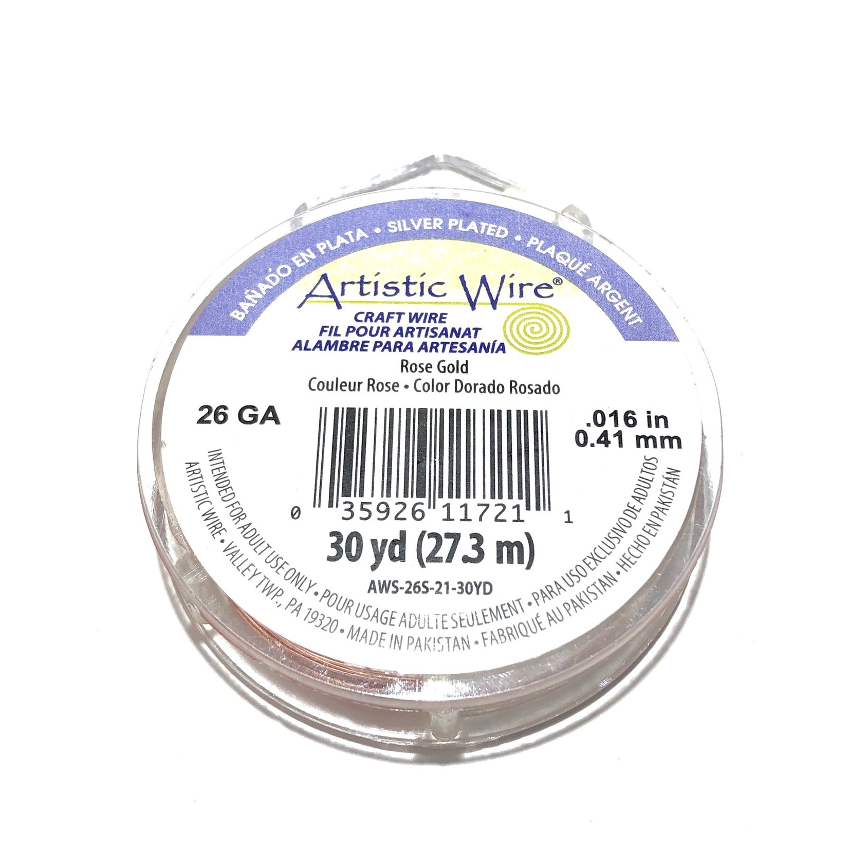 Artistic Wire Rose Gold Colour 26Ga 30Yd