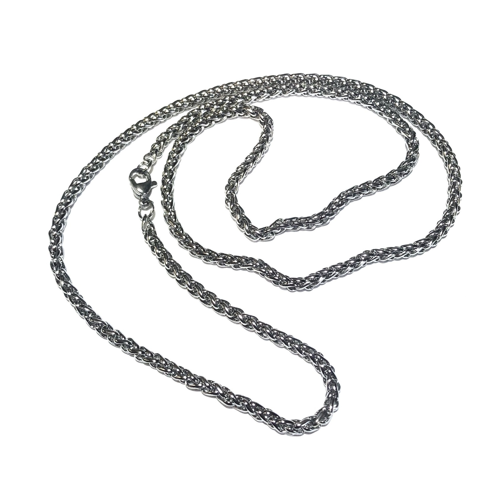 CHAIN Stainless Steel 4mm Wheat 24"