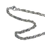 Stainless Steel Singapore 3.2mm Chain 20" Finished