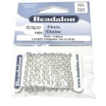 Beadalon Rolo Chain 3.8mm Silver Plated 1m