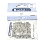 Beadalon Stamped Chain 5.1mm Silver Plated 1m