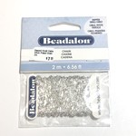 Beadalon Dapped Small Cable Silver Plated Chain 2m