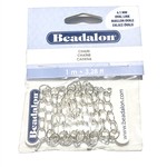 Oval Link Chain 6.1mm Silver Plated 1m