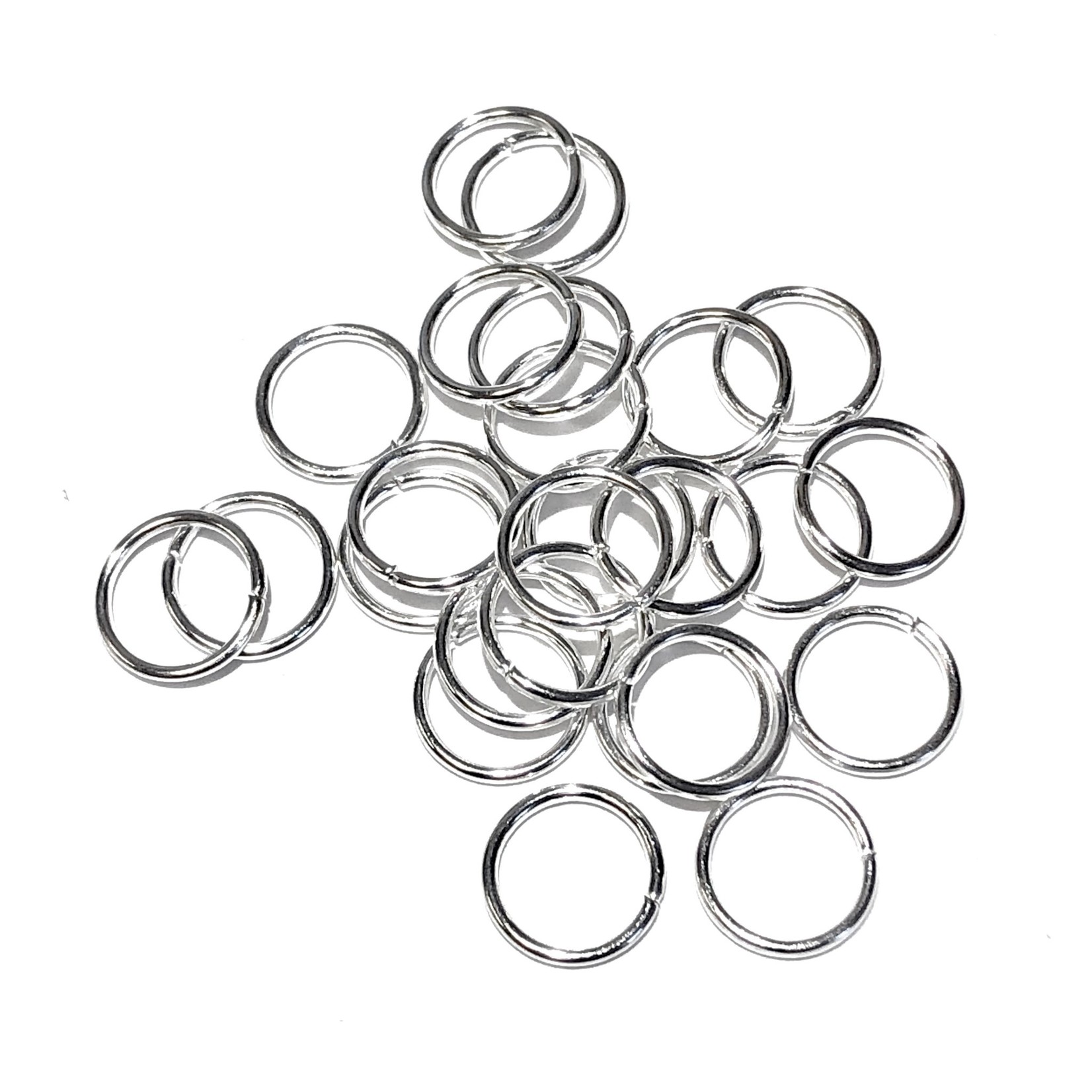 Silver Plated Jump Rings 10mm ID 40pcs