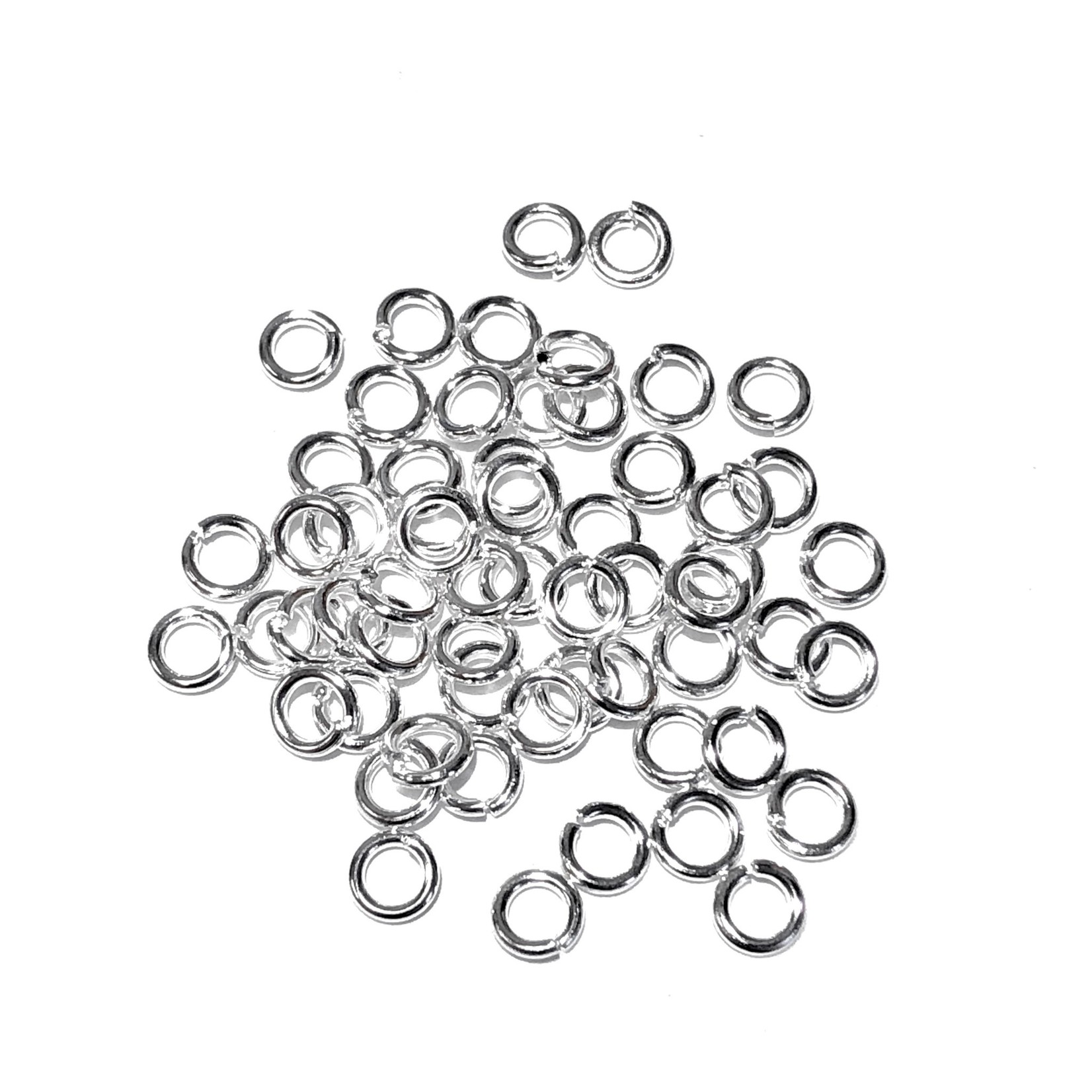 Silver Plated Jump Rings 4mm OD 125pcs