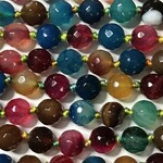 AGATE Spring Multiple Colours 8mm Faceted
