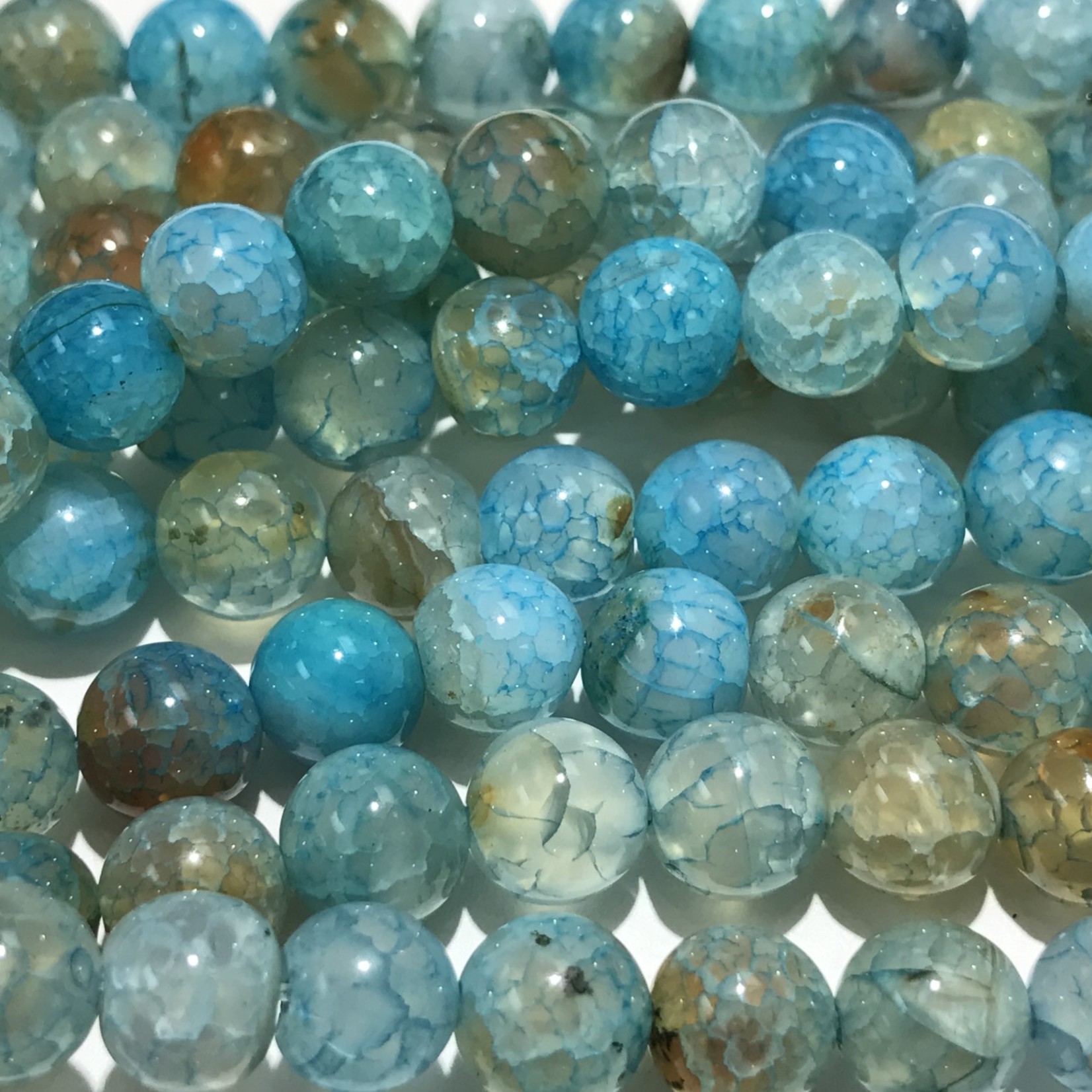 Natural Fire AGATE Multi-Blue 8mm Faceted