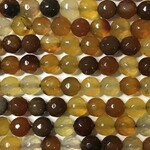 AGATE Spring Colours - Toffee 8mm Faceted
