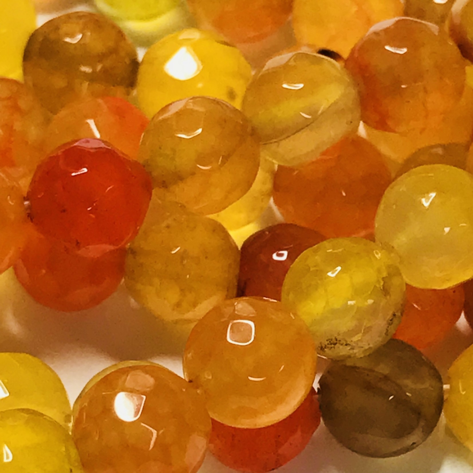 AGATE Flame Orange 8mm Faceted