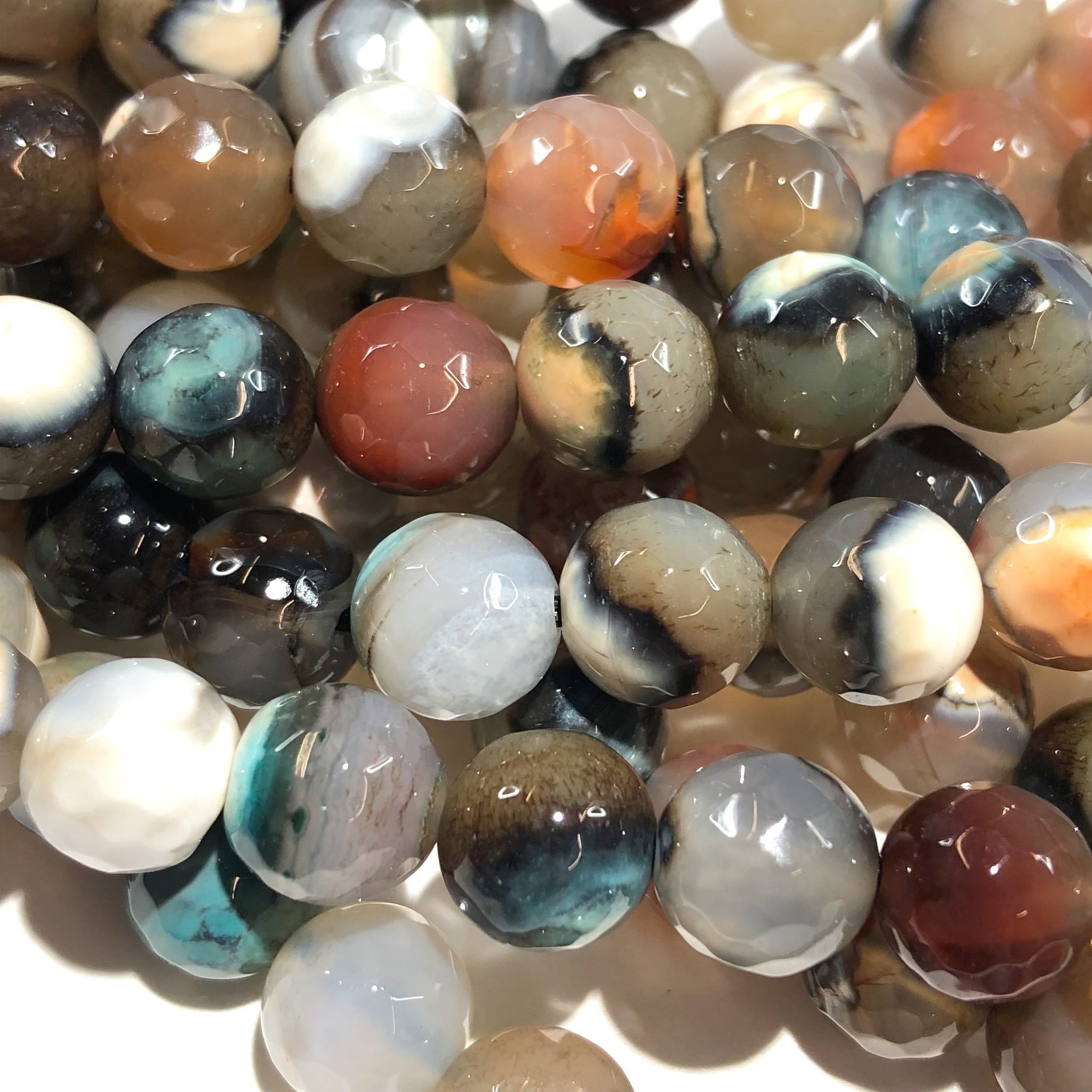 AGATE Natural Colours 8mm Faceted