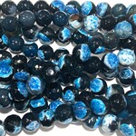Fire AGATE Deep Sky Blue 8mm Faceted
