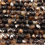 AGATE Natural Dyed Mocha Brown 8mm Round