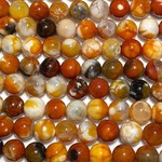 Natural Fire AGATE Dyed Tomato Red 8mm Round