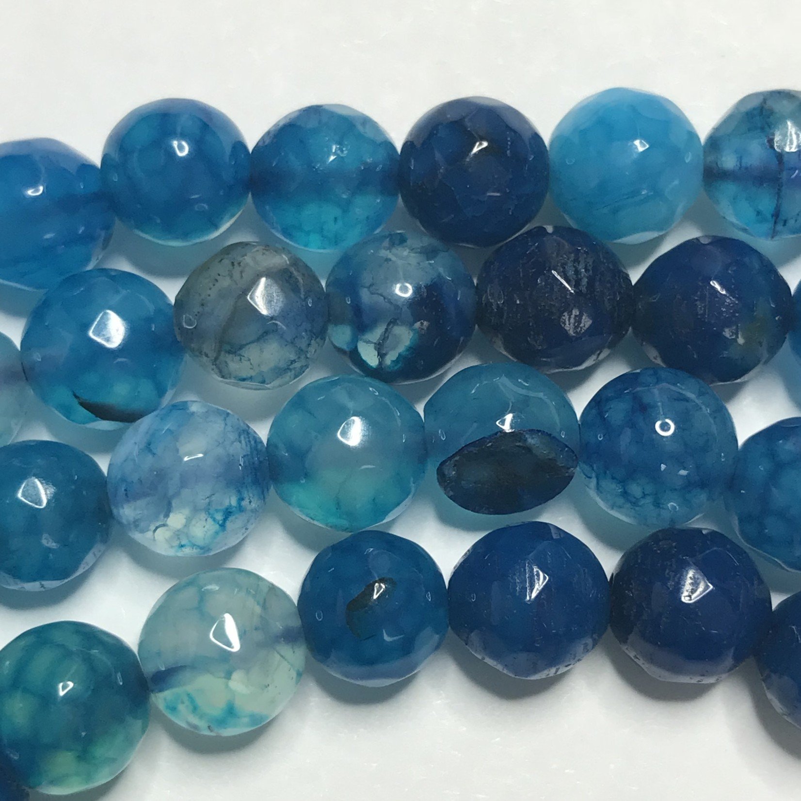 AGATE Spring Colours - Deep Blue 8mm Faceted