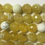 AGATE Spring Colours - Lemon Yellow 8mm Faceted