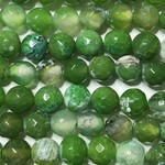 AGATE Spring Colours - Lime Green 8mm Faceted