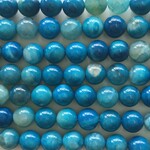 Natural AGATE Dyed Dodger Blue 8mm Round