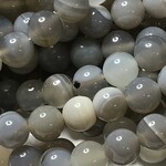 Banded Agate Natural Grey 8mm Round