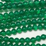 Natural AGATE Dyed Imperial Green 6mm Round