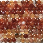 AGATE Tomato Red 6mm Faceted