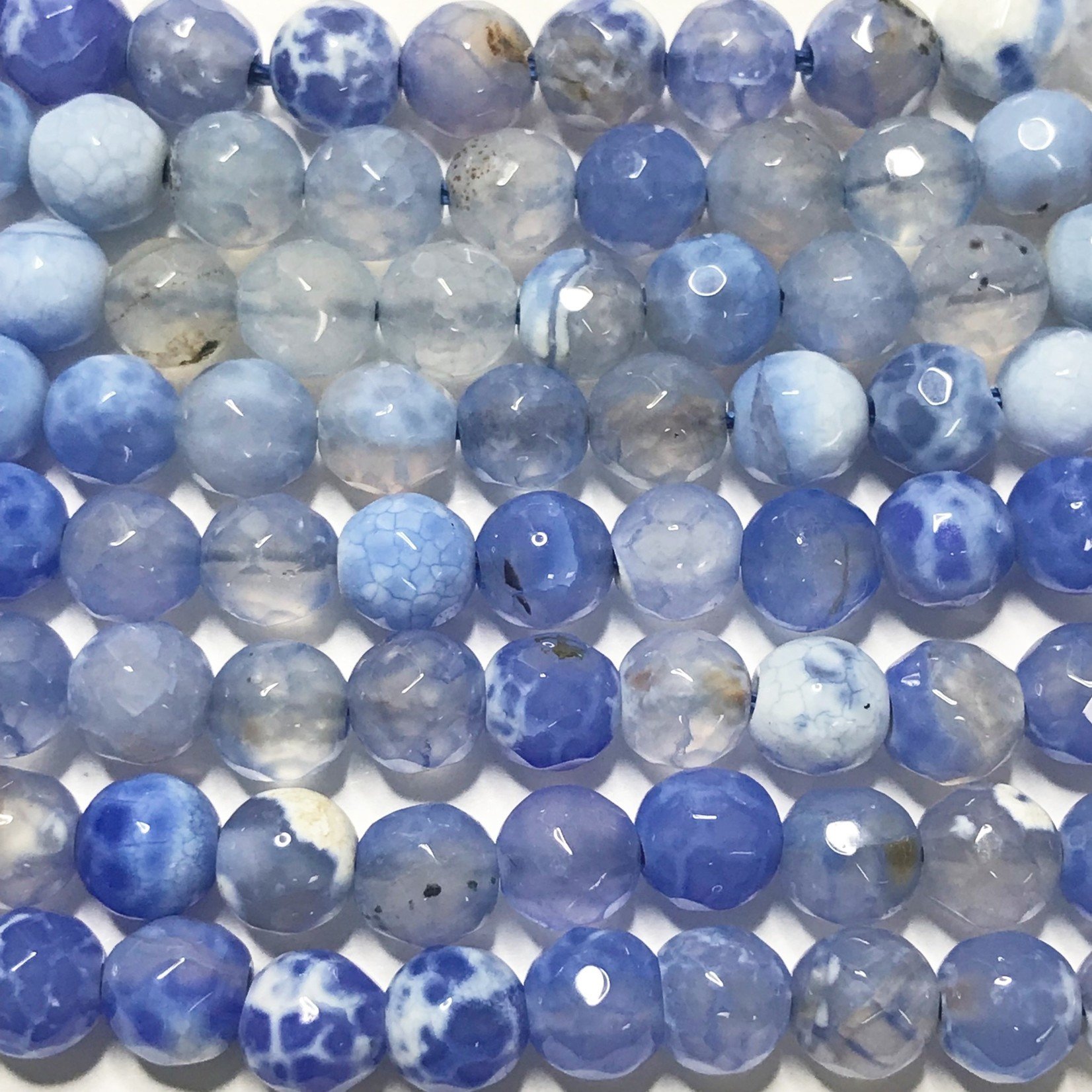 Fire AGATE Light Sky Blue 6mm Faceted