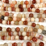Banded AGATE Natural Red 6mm Round