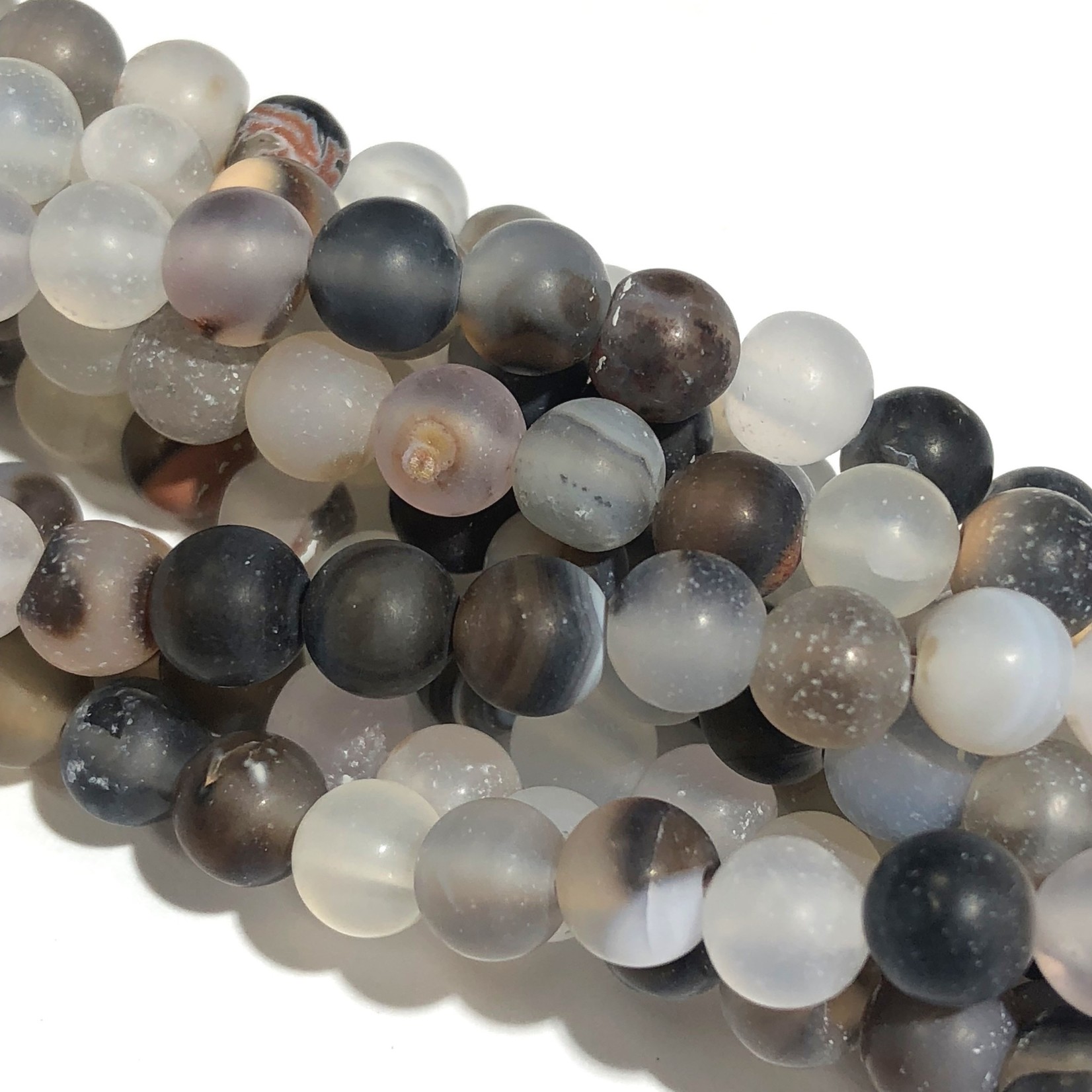 AGATE Frosted Natural 6mm Round