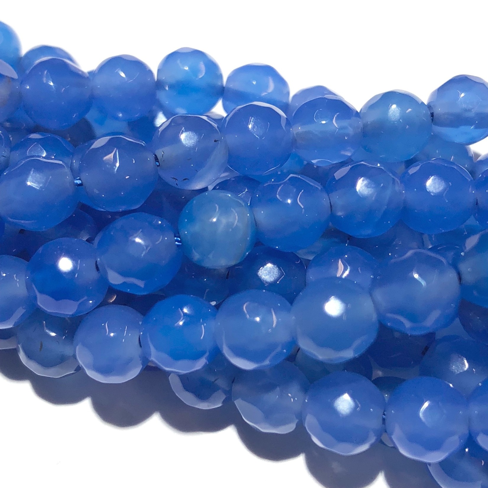 AGATE Denim Blue 6mm Faceted