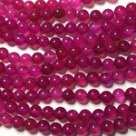 Natural AGATE Dyed Magenta 6mm Round