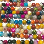 Cracked AGATE Mixed Colours 6mm Faceted
