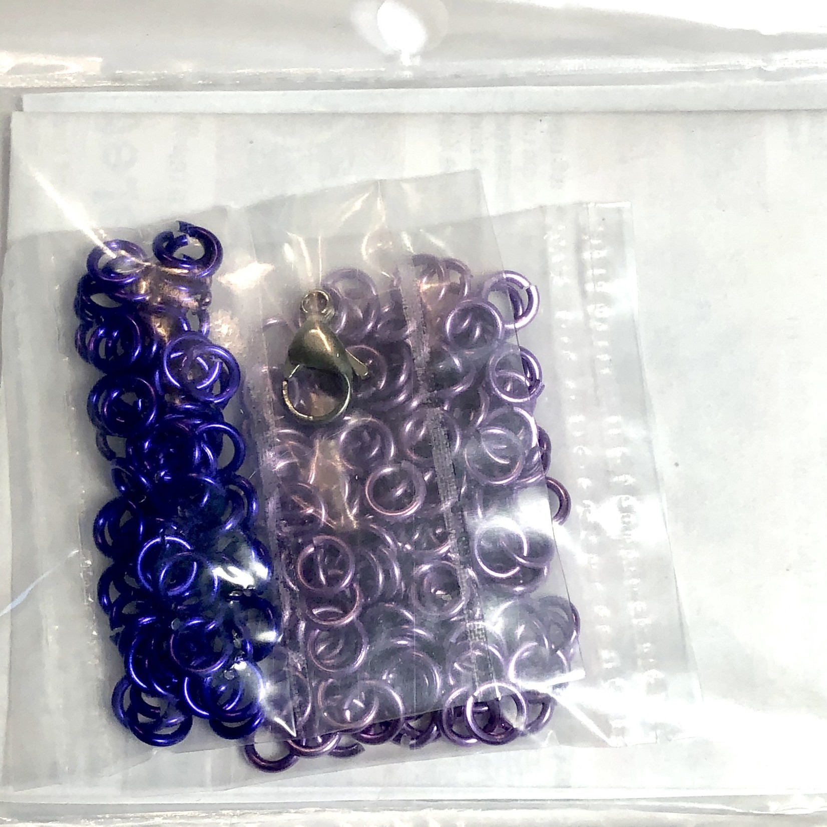 Hyperlinks Chain Maille Two-Tone Byzantine Bracelet Kit Purple & Lavender
