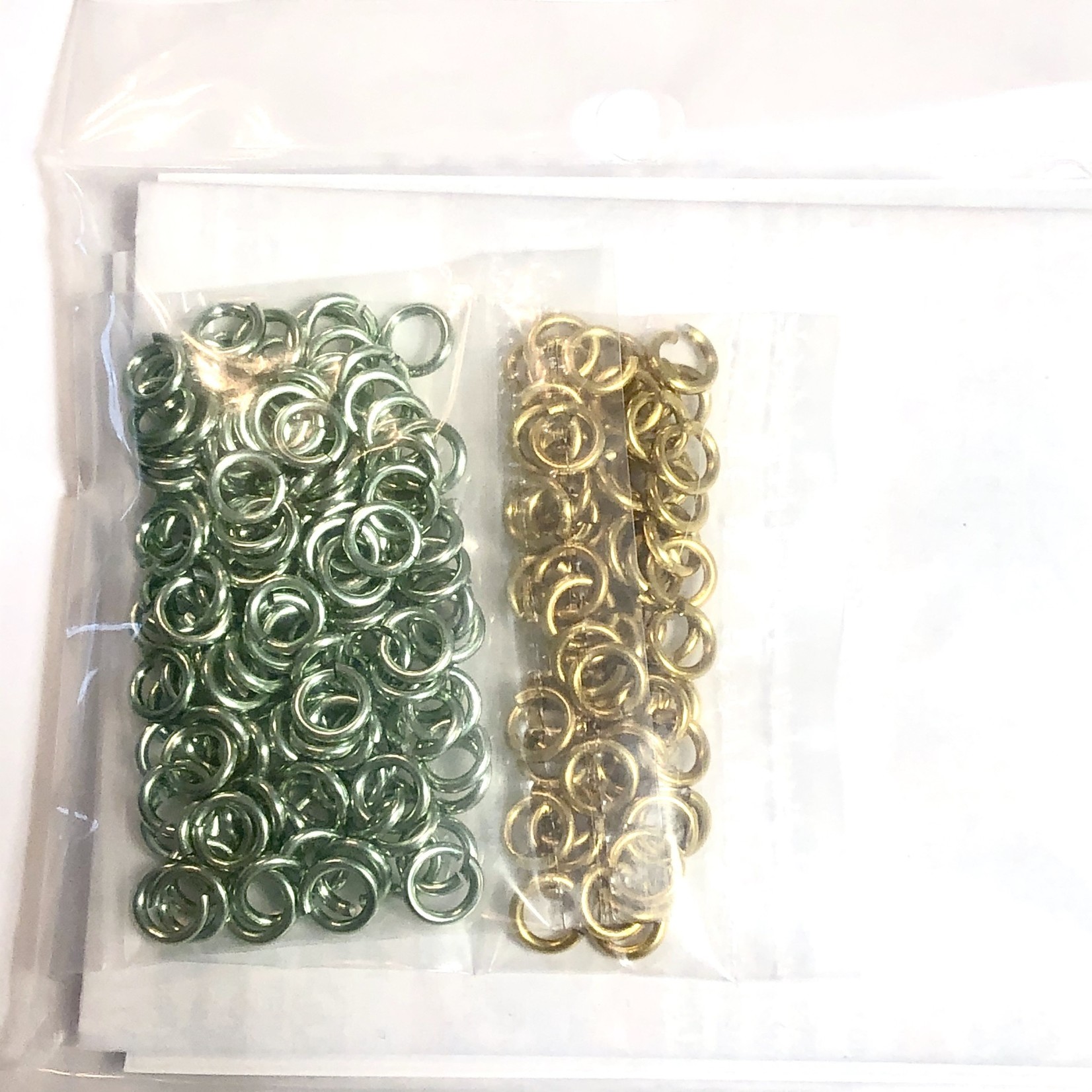 Hyperlinks Chain Maille Two-Tone Byzantine Bracelet Kit Gold & Seafoam