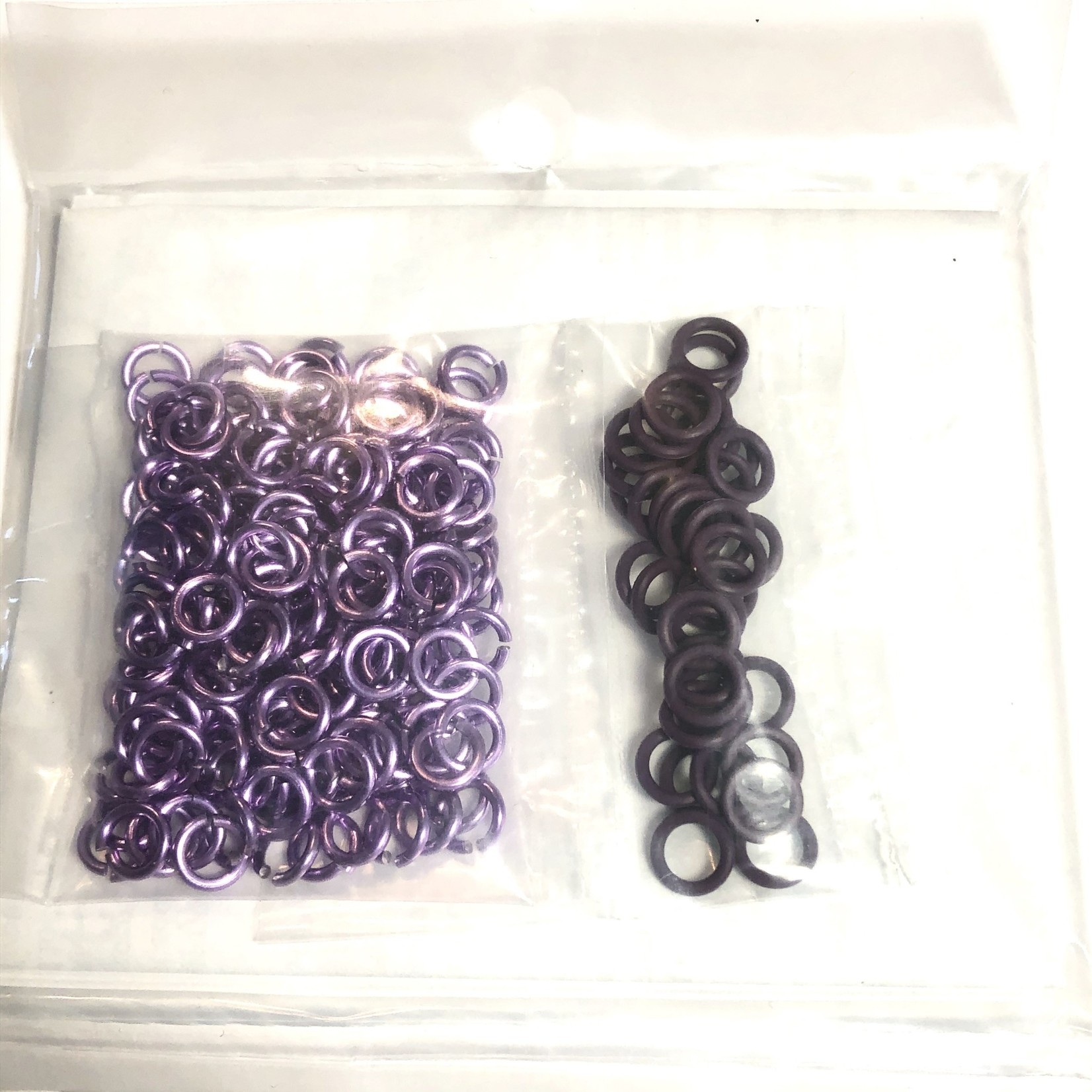 Hyperlinks Chain Maille Byzantine Stretchy Bracelet Kit Lavender & Purple