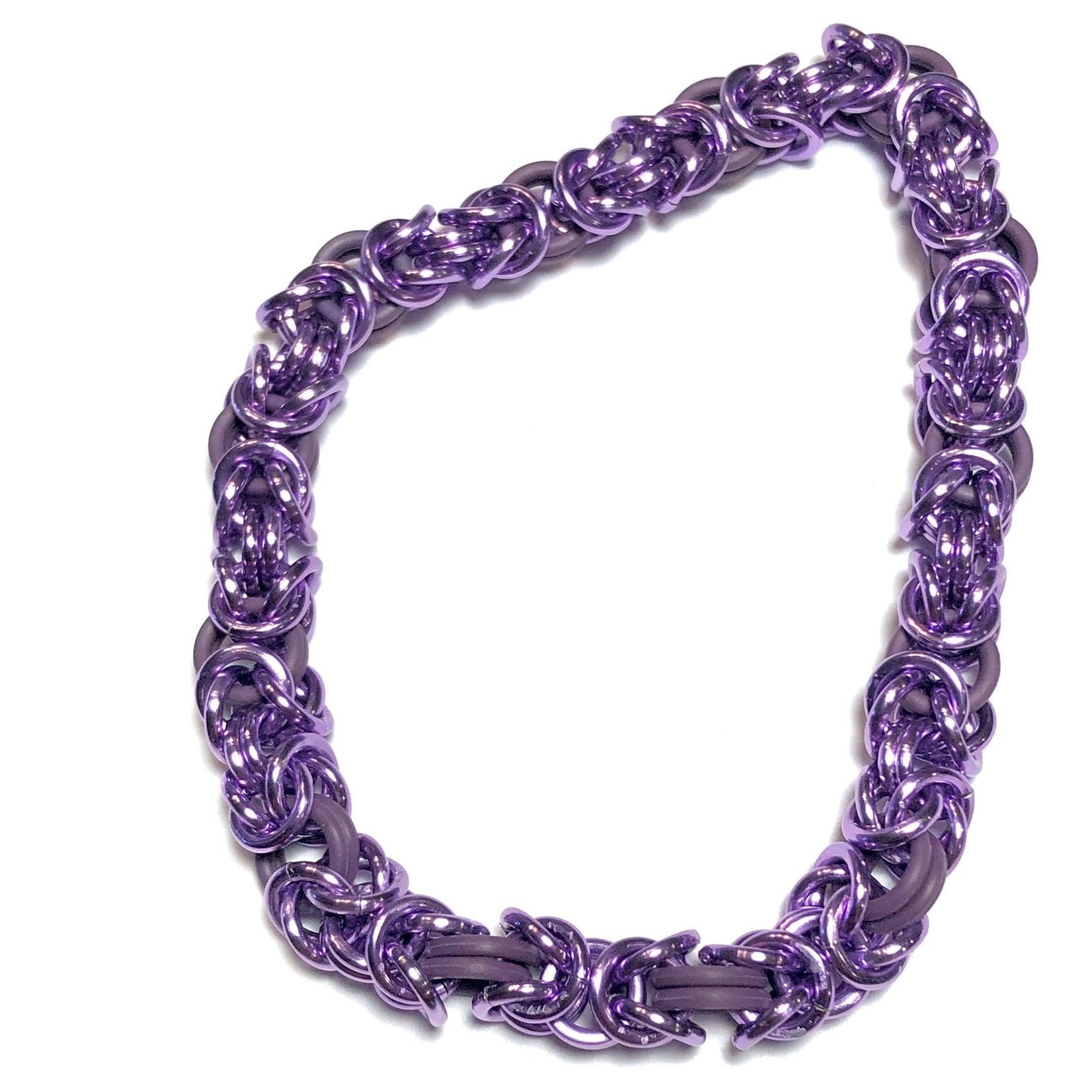 Hyperlinks Chain Maille Byzantine Stretchy Bracelet Kit Lavender & Purple